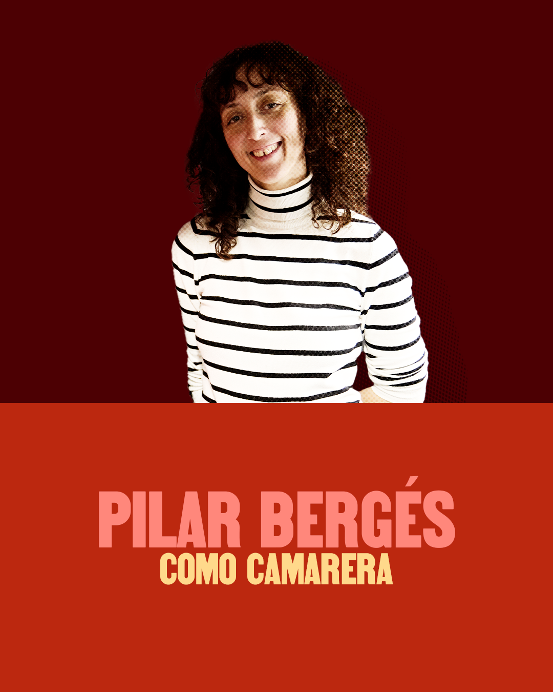 Pilar Bergés como camarera