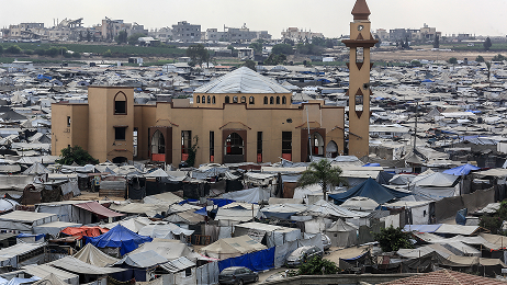 Imagen de una mezquita en Gaza