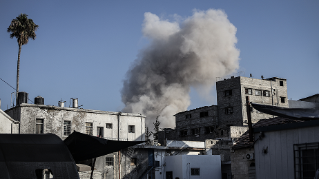 Imagen de un bombardeo Israelí en Shejaiya