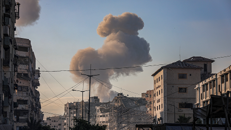 Imagen de un bombardeo Israelí en Zeitoun