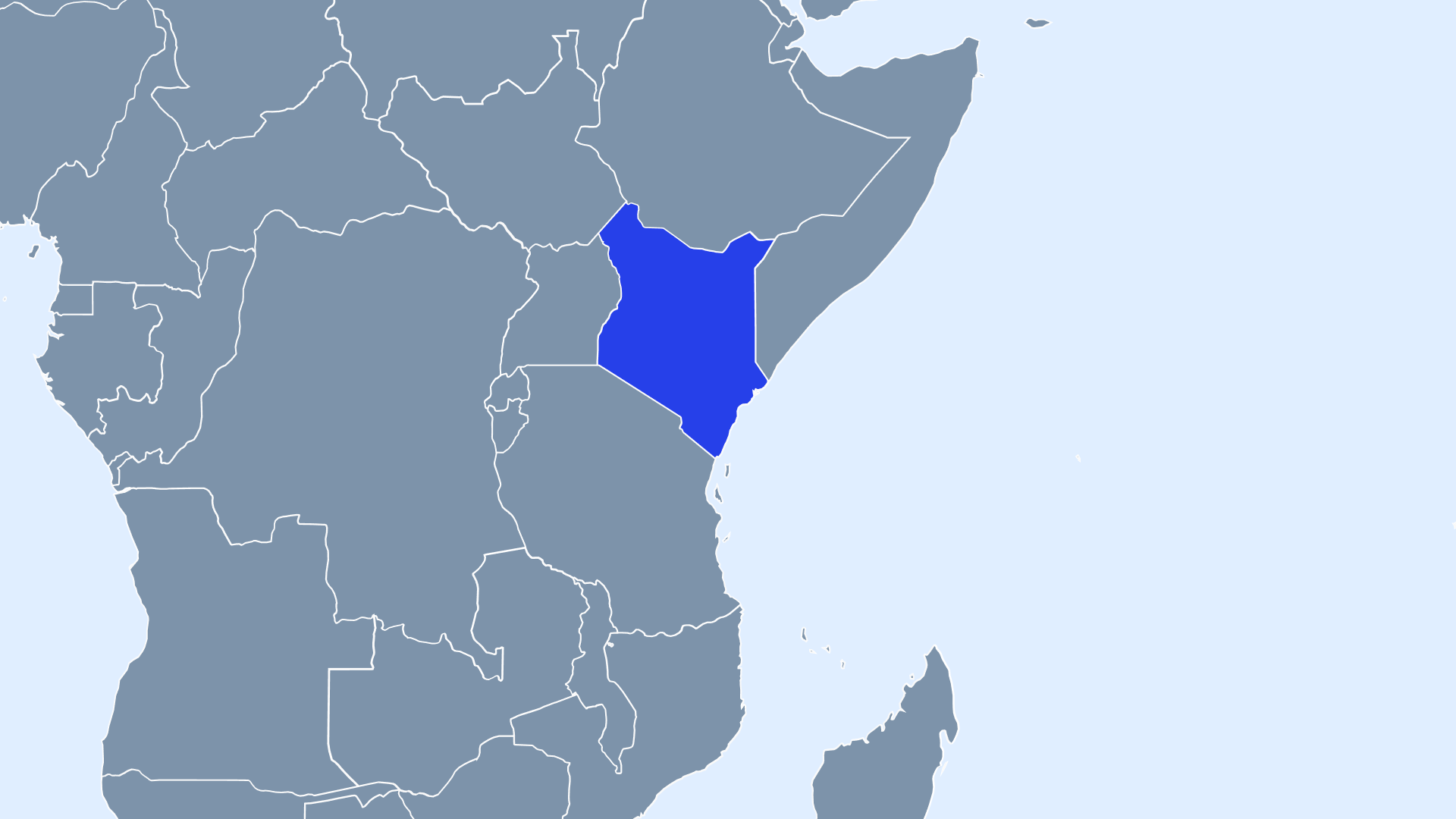 Mapa de Kenia