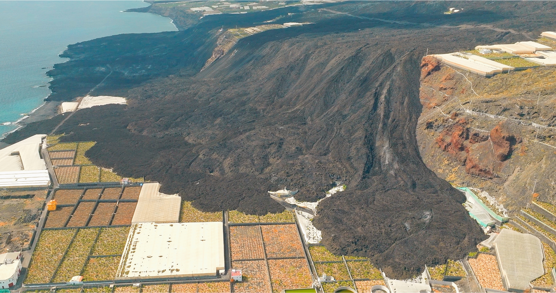 Lengua de lava del Volcán de La Palma