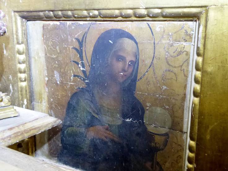 Salen a la luz dos pinturas semi ocultas en el retablo mayor de la iglesia de Cedillo de la Torre