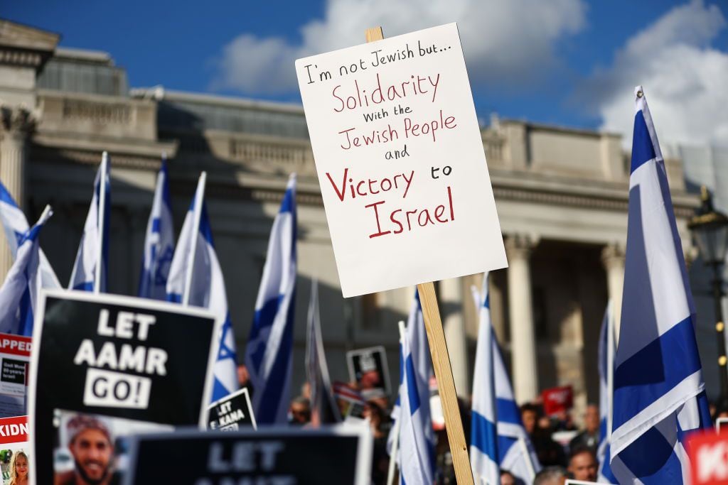 Manifestación pro israelí en Londres