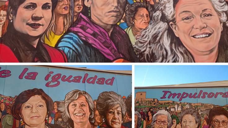 Diez nuevos rostros se incorporan al mural urbano “Mujeres esenciales: impulsoras de la Igualdad” en Lorca