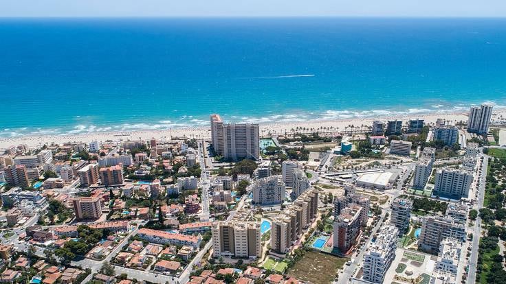 Imagen aérea del PAU 5, la zona de expansión de la playa de San Juan