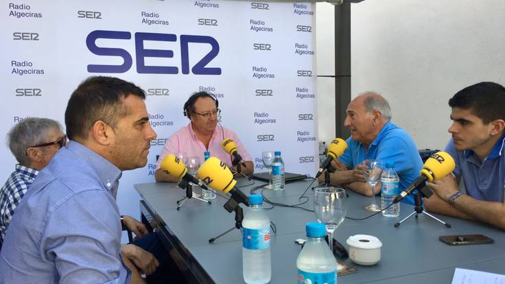 Entrevista al presidente y entrenador del Algeciras C:F en Camino de Feria, Hotel Aura