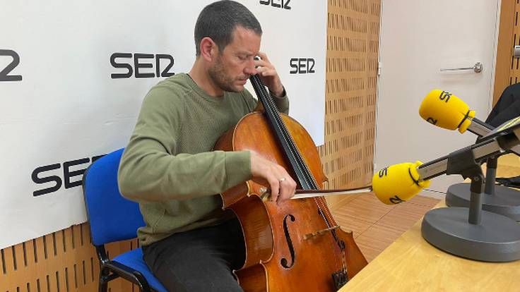 Matthieu Saglio y su violonchelo en Hoy por hoy Murcia