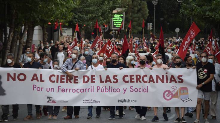 Protesta en Murcia por el cierre de las Cercanías el próximo 7 de octubre