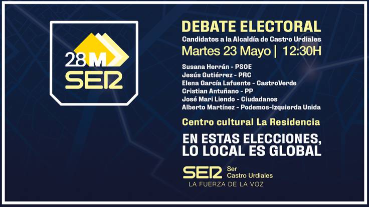 Los candidatos a la Alcaldía de Castro Urdiales con representación en el Ayuntamiento participarán en el debate electoral