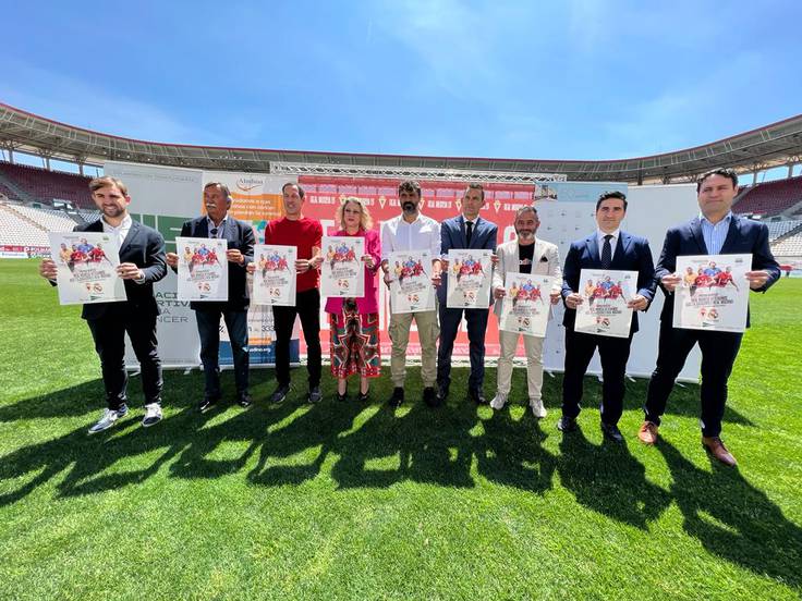 Presentación del Real Murcia-Real Madrid de veteranos