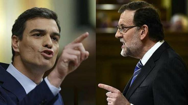 Mariano Rajoy y Pedro Sánchez en el debate del Estado