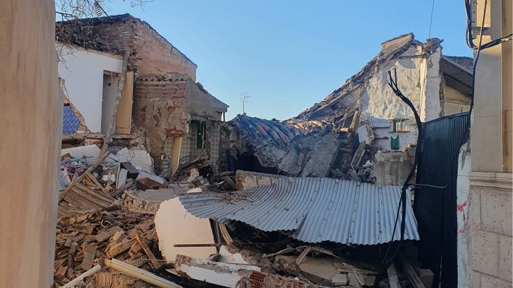 Derrumbe en viviendas en Tarancón