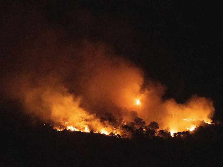 Incendio forestal en la Sierra de Cádiz