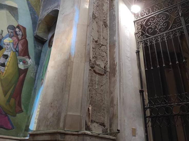 En peligro en la Iglesia de Santa María de Gracia de Cartagena un  patrimonio de gran valor