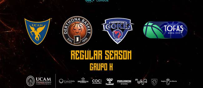 El UCAM Murcia estará en el grupo H de la Basketball Champions League