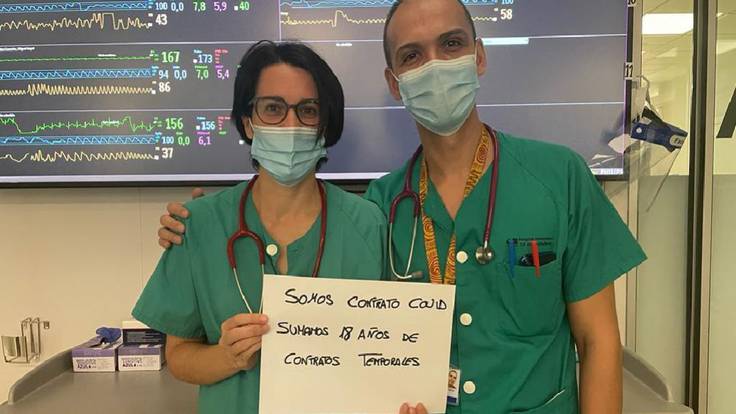 Trabajadores de la sanidad pública piden renovar sus &#039;contratos COVID&#039; bajo el hashtag #YoSoyContratoCovid