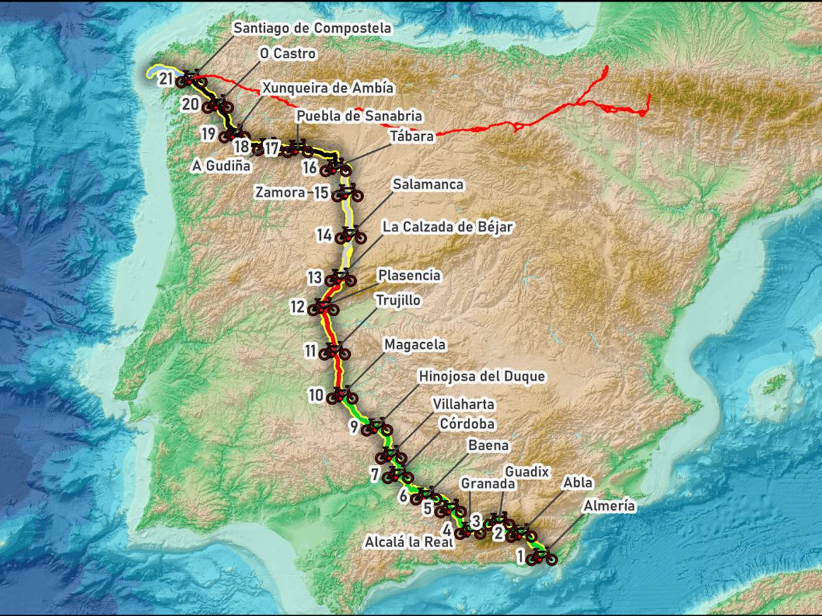 Tamano relativo Punto de referencia bala Editada la primera guía de viaje del Camino Mozárabe de Santiago en  bicicleta | Ocio y cultura | Cadena SER