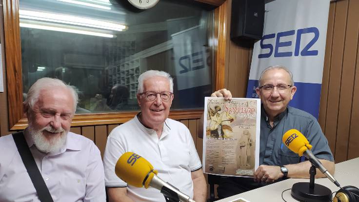 D. Reyes Rodriguez, Pepe Amorós y Gaspar Tomás, en Radio Villena SER
