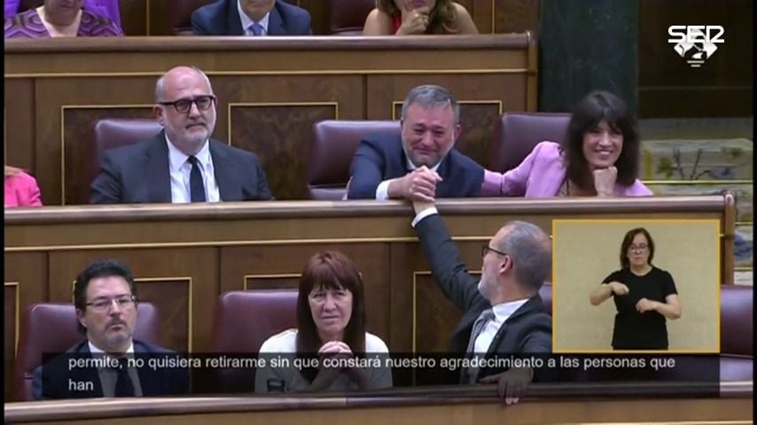 Un diputado de Junts se emociona al escuchar las palabras de Nogueras en el Congreso poco antes de votar la ley de amnistía