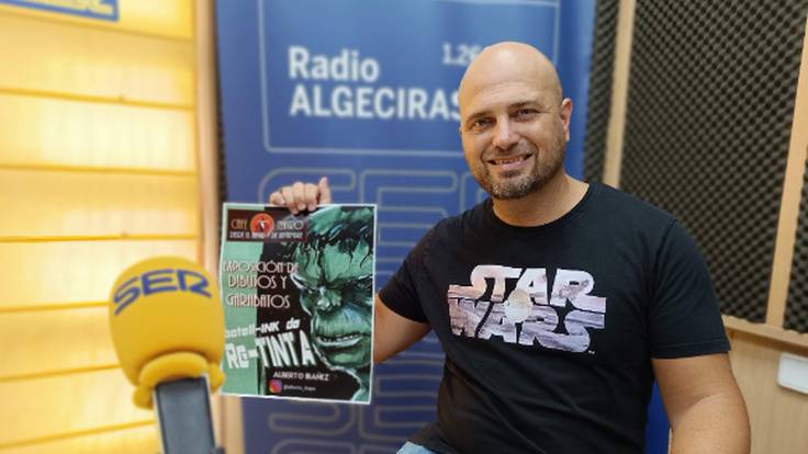 El dibujante Alberto Ibáñez expone su obra en el Café Teatro de Algeciras