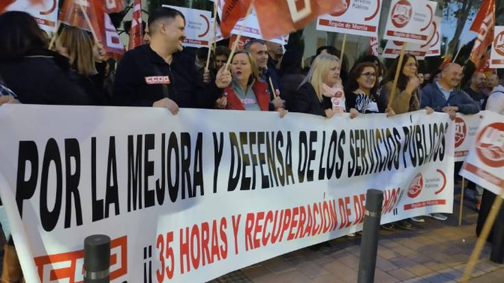 Conexión desde la concentración por la mejora de los servicios públicos en la Región de Murcia