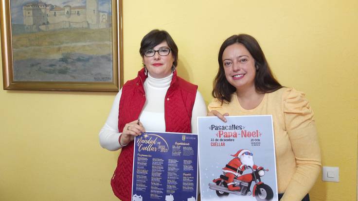 Maite Sánchez y Raquel Gilsanz, concejales de Cuéllar explican los detalles de la programación navideña de Cuéllar