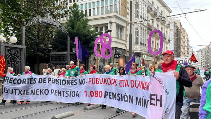 La marcha del Movimiento de Pensionistas vascos llega a Vitoria