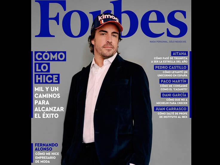 emprender temblor considerado Fernando Alonso, portada de la revista Forbes por su marca de ropa |  Deportes | Cadena SER