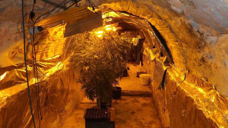 Marihuana escondida en un túnel del siglo XVII en Girona