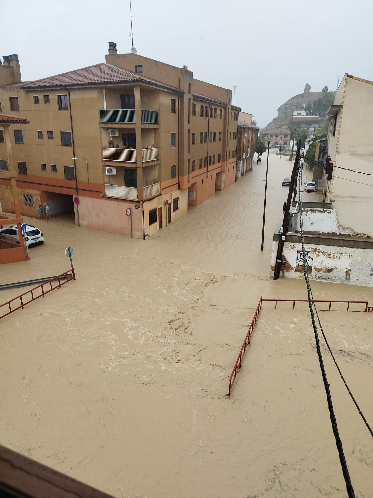 Tauste bajo los efectos de las precipitaciones asociadas a la DANA