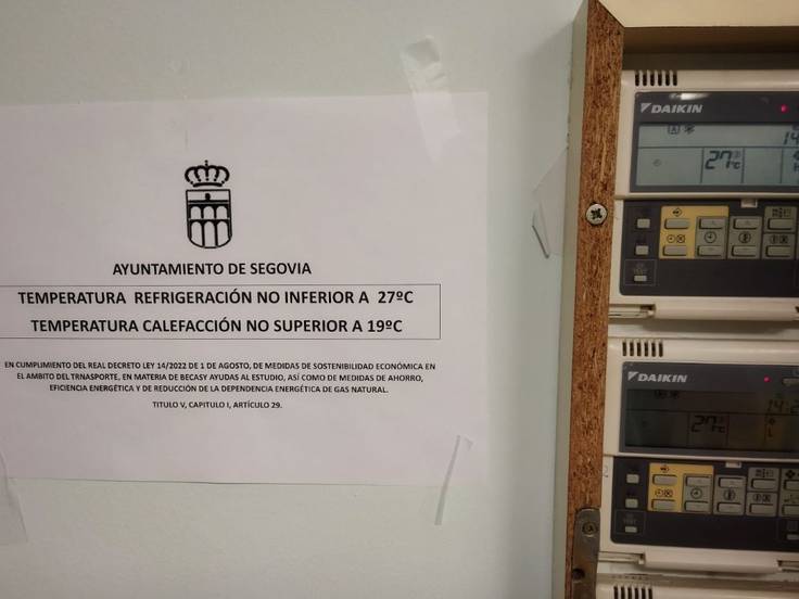 El Ayuntamiento de Segovia aplica desde mañana temperaturas mínimas y máximas en sus edificios para el ahorro energético