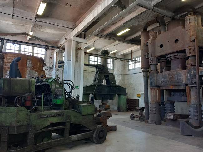 La maquinaria usada por Chillida y sus trabajadores.