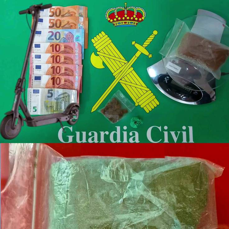 La droga y el dinero incautado | Fuente: Guardia Civil Gipuzkoa