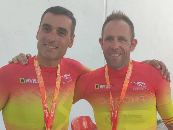 Los ciclistas segovianos Jesús Martín y Antonio Martín, campeones de España máster