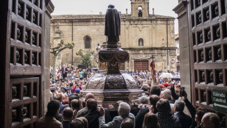 El alcalde de Santo Domingo de la Calzada, Raúl Riaño, presenta las Fiesta del Santo (19/04/2024)