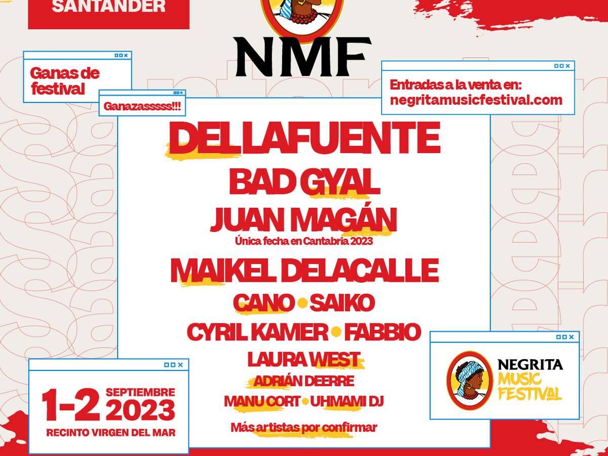 Conectado Respiración corto Dellafuente, Bad Gyal, Juan Magán, o Saiko, en el primer avance del cartel  de Negrita Music Festival Santander | Actualidad | Cadena SER