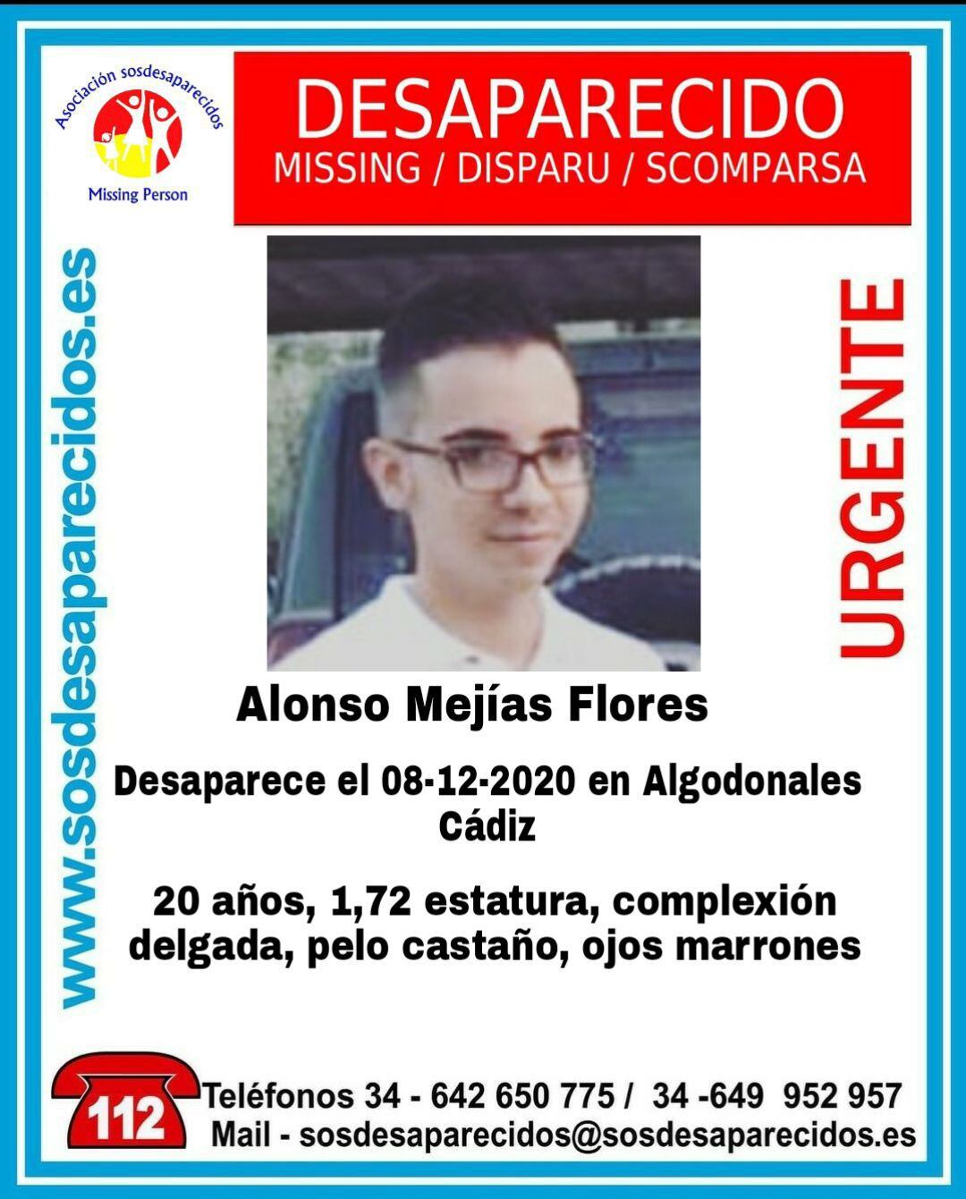 Buscan a un joven desaparecido en Algodonales desde hace una semana |  Actualidad | Cadena SER