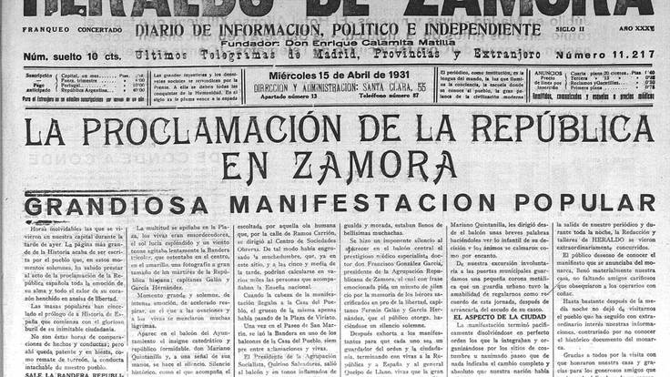 14 de abril de 1931 | La proclamación de la República en Zamora y Benavente