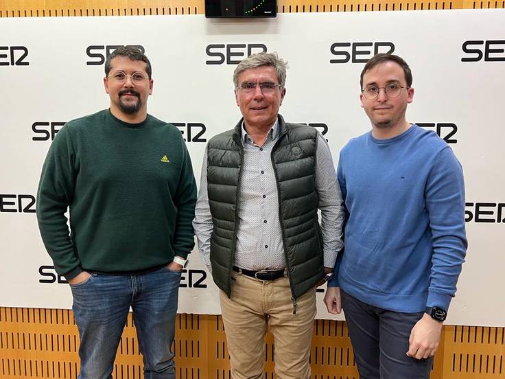 Jose Antonio Sánchez, Higinio Pérez Mateos e Iván Candel en Siempre Real Murcia