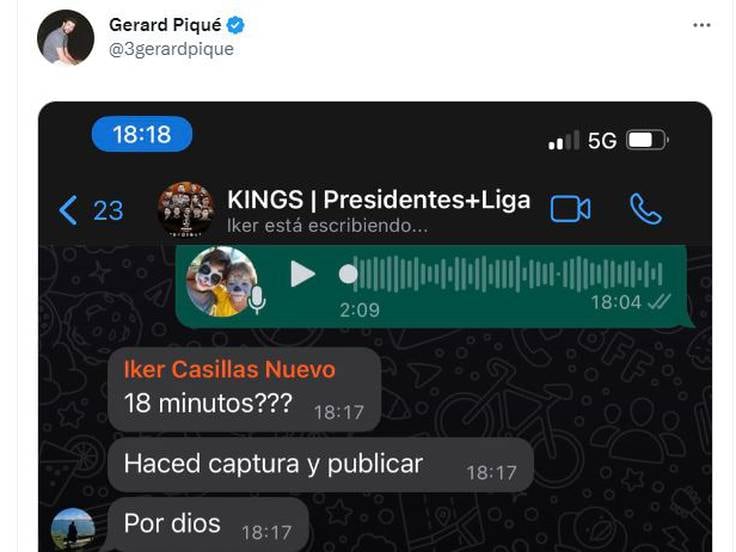 El fallo de Iker Casillas en WhatsApp