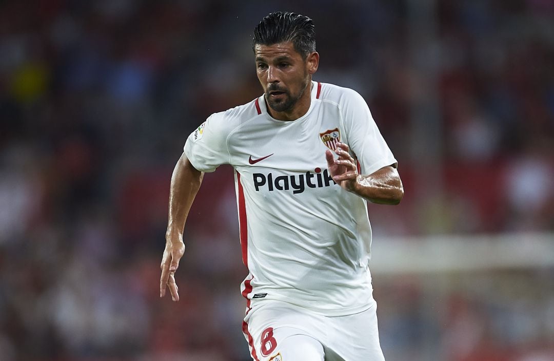 Nolito durante un encuentro con el Sevilla.