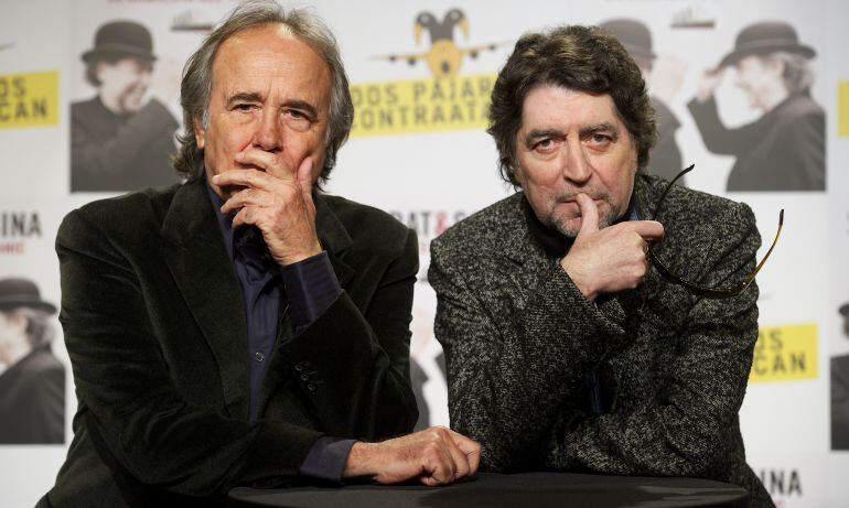 Serrat y Sabina en la presentación de su gira conjunta en 2012