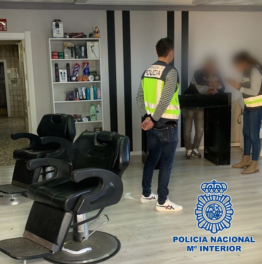 Un momento de la intervención policial