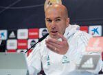 El entrenador francés del Real Madrid, Zinedine Zidane, durante la rueda de prensa hoy en la Ciudad Deportiva de Valdebebas previo al juego de la jornada 29 de LaLiga contra el Girona. EFE / Rodrigo Jimenez