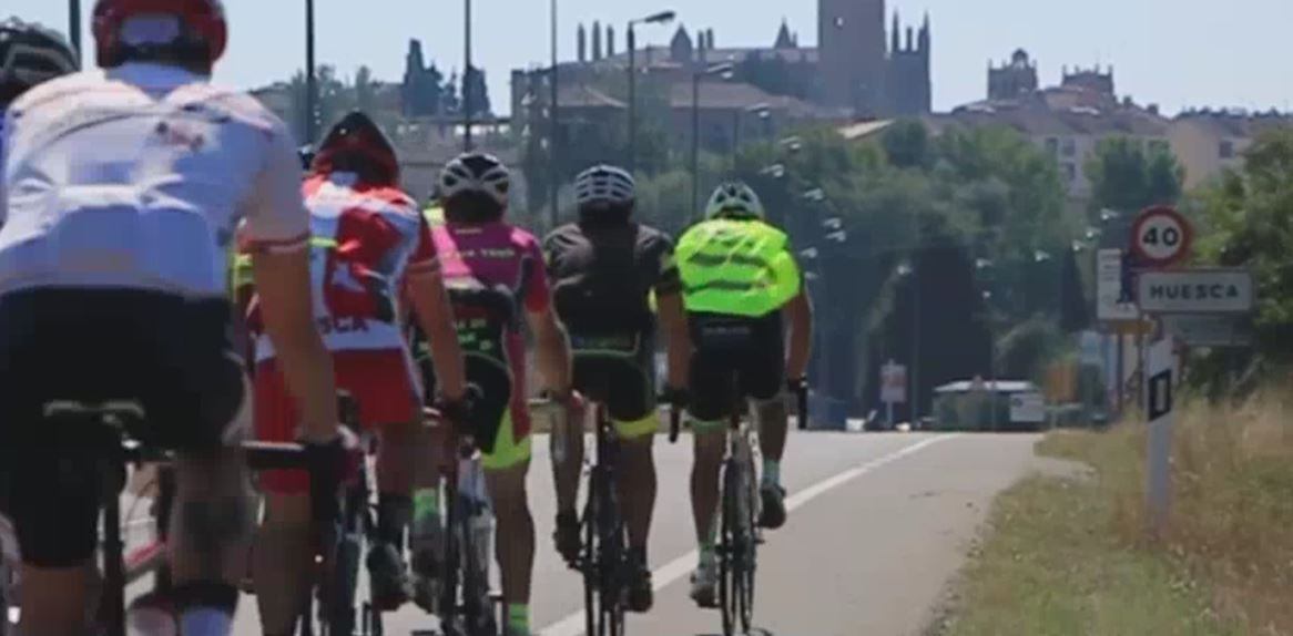 Los cicloturistas recorreran el trayecto entre Huesca y Ayerbe este domingo