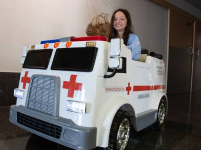 Mini ambulancia eléctrica.