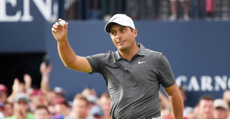 Franceso Molinari celebra su victoria en Carnoustie