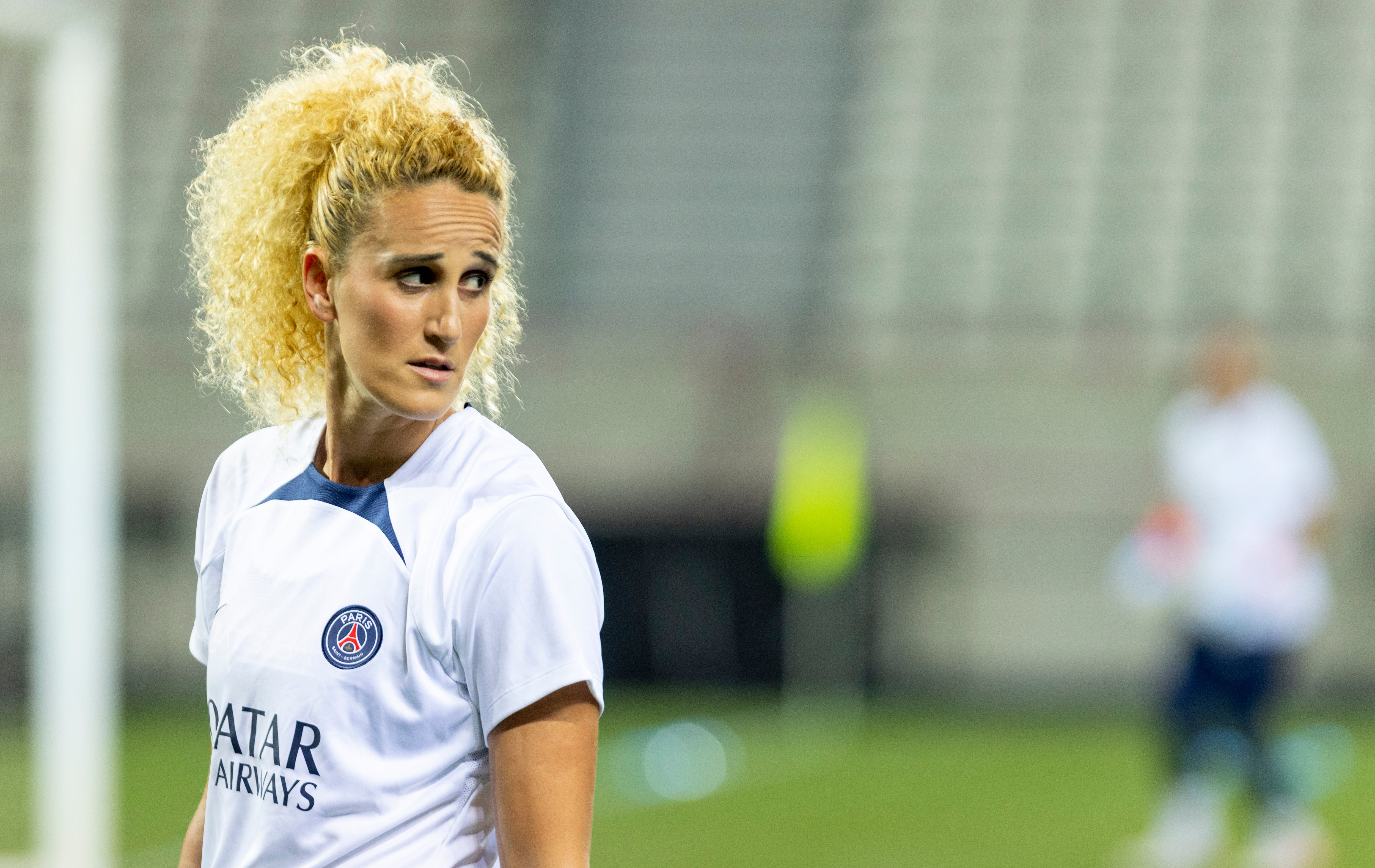 Kheira Hamraoui, durante un entrenamiento con el PSG