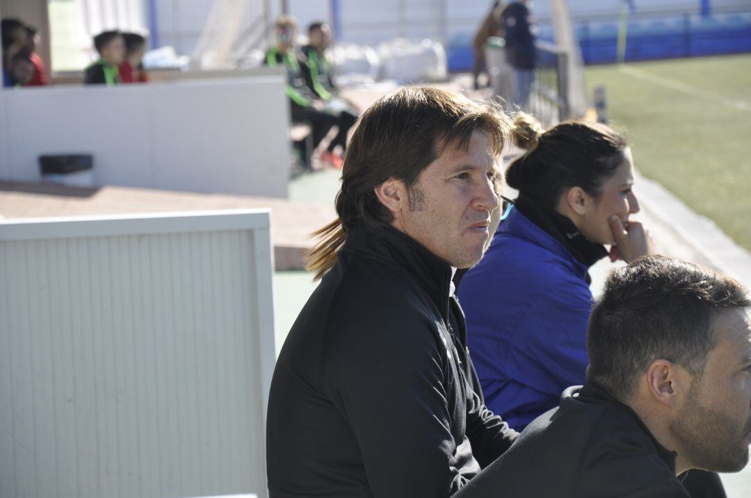 Jesús Mendoza durante el partido ante el CD Cabecense